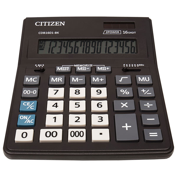 000316 Αριθμομηχανή Citizen CDB-1601 BK - Image 1