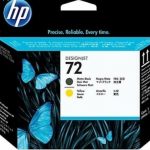 genuine original hp 72 black yellow c9384a
